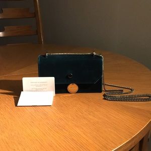 Jimmy Choo Finley Bottle Green Cross Body Mini Bag